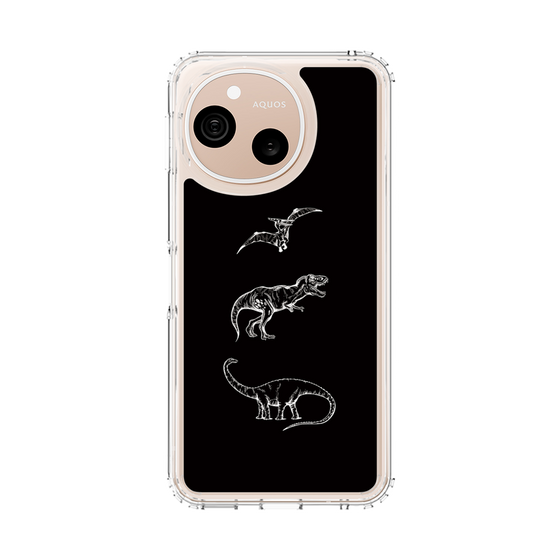 スリムプロテクションケース［ Dinosaurs No.1 - Black ］