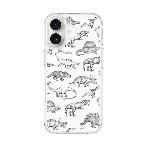 スリムプロテクションケース［ Dinosaurs No.2 - White ］