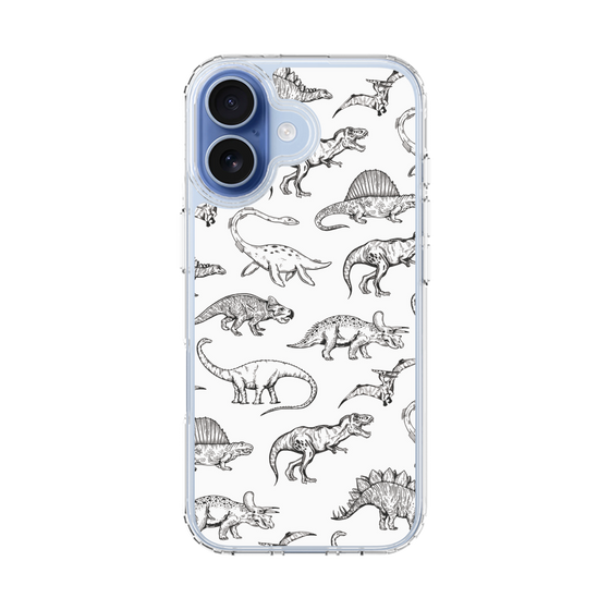 スリムプロテクションケース［ Dinosaurs No.2 - White ］