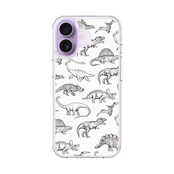スリムプロテクションケース［ Dinosaurs No.2 - White ］