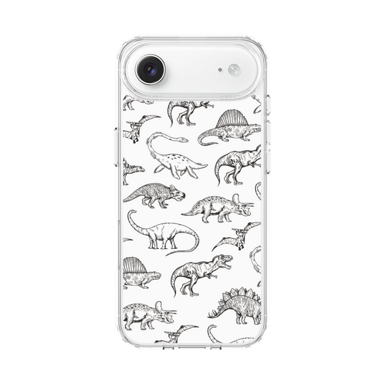 スリムプロテクションケース［ Dinosaurs No.2 - White ］