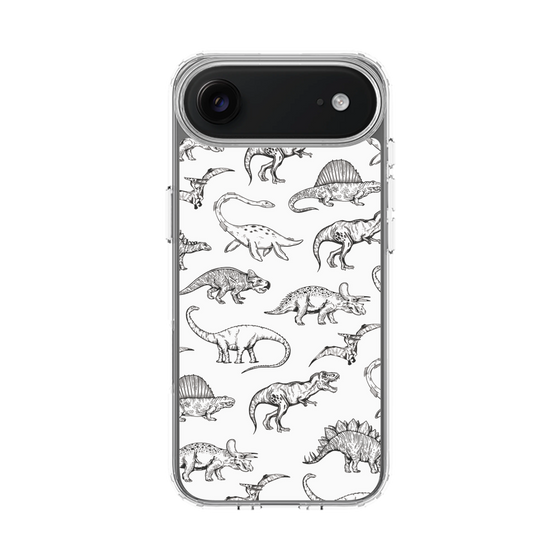 スリムプロテクションケース［ Dinosaurs No.2 - White ］