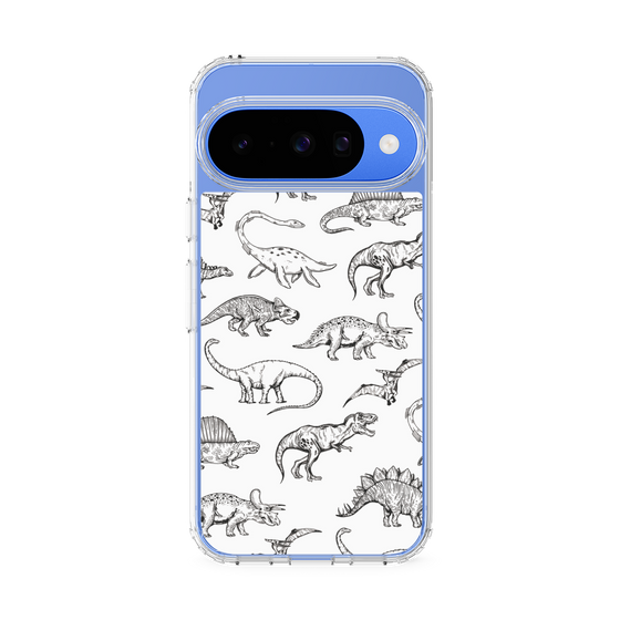 スリムプロテクションケース［ Dinosaurs No.2 - White ］