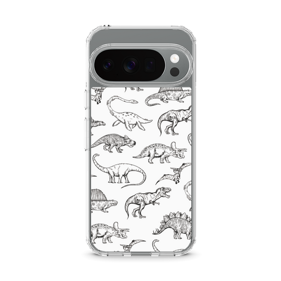 スリムプロテクションケース［ Dinosaurs No.2 - White ］