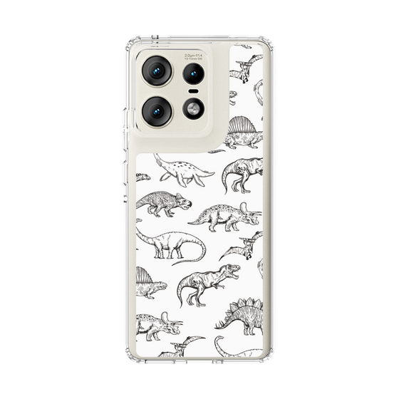 スリムプロテクションケース［ Dinosaurs No.2 - White ］