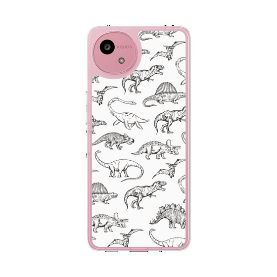 スリムプロテクションケース［ Dinosaurs No.2 - White ］