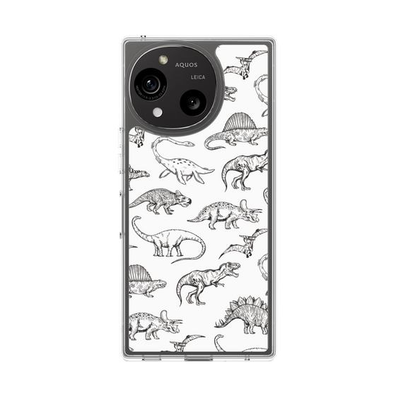スリムプロテクションケース［ Dinosaurs No.2 - White ］
