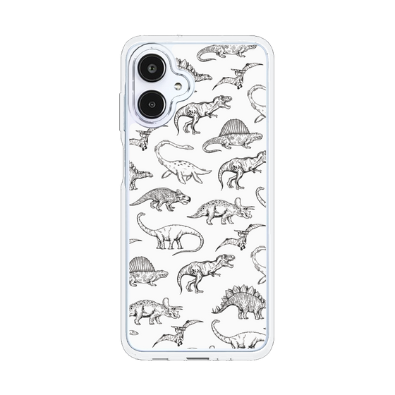 スリムプロテクションケース［ Dinosaurs No.2 - White ］