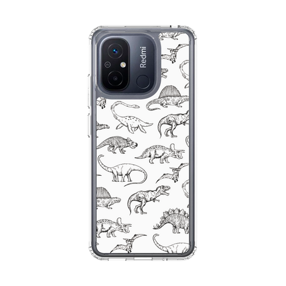 スリムプロテクションケース［ Dinosaurs No.2 - White ］