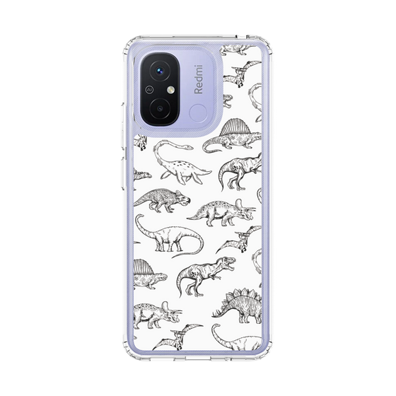 スリムプロテクションケース［ Dinosaurs No.2 - White ］
