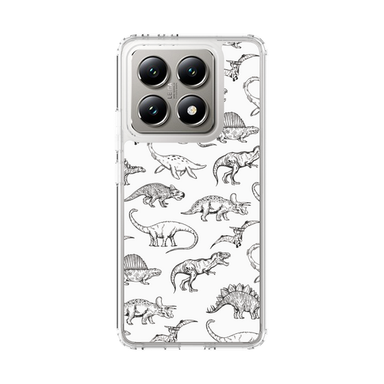 スリムプロテクションケース［ Dinosaurs No.2 - White ］