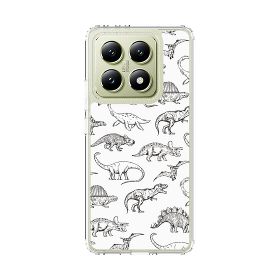 スリムプロテクションケース［ Dinosaurs No.2 - White ］