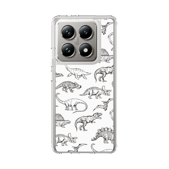 スリムプロテクションケース［ Dinosaurs No.2 - White ］