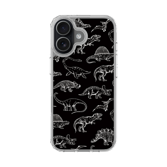 スリムプロテクションケース［ Dinosaurs No.2 - Black ］