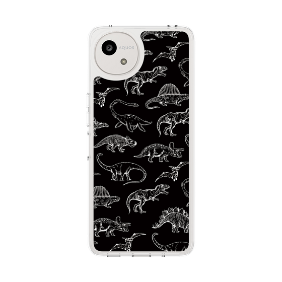 スリムプロテクションケース［ Dinosaurs No.2 - Black ］
