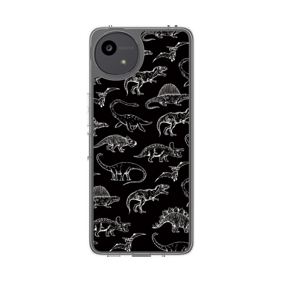 スリムプロテクションケース［ Dinosaurs No.2 - Black ］
