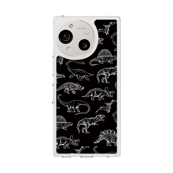 スリムプロテクションケース［ Dinosaurs No.2 - Black ］