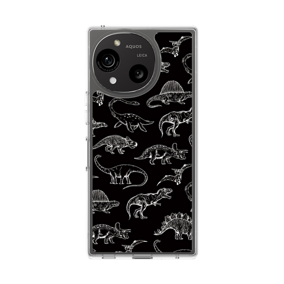 スリムプロテクションケース［ Dinosaurs No.2 - Black ］