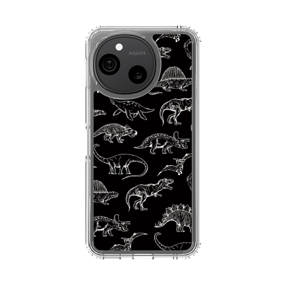 スリムプロテクションケース［ Dinosaurs No.2 - Black ］