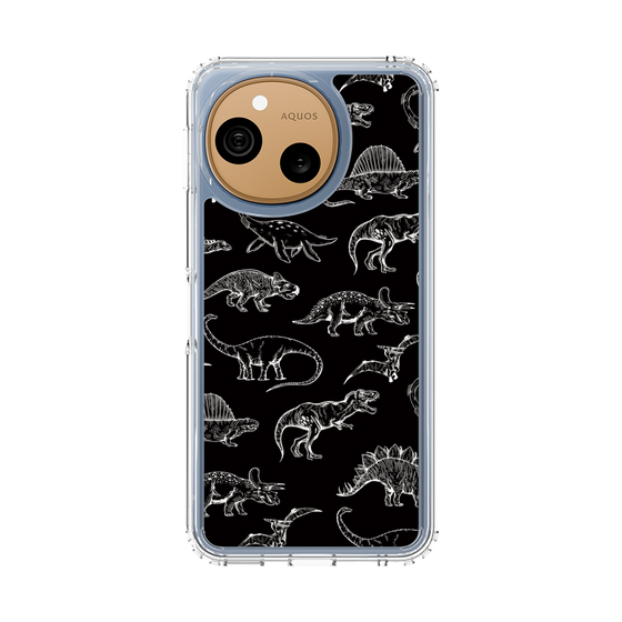 スリムプロテクションケース［ Dinosaurs No.2 - Black ］