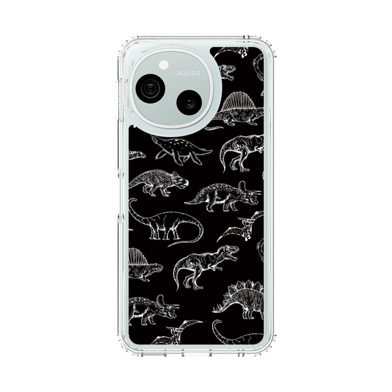 スリムプロテクションケース［ Dinosaurs No.2 - Black ］