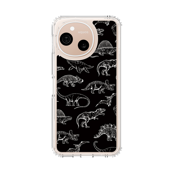 スリムプロテクションケース［ Dinosaurs No.2 - Black ］