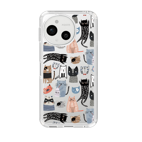 スリムプロテクションケース［ Funny Cats - 04 ］