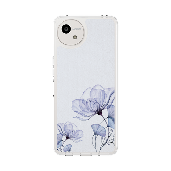 スリムプロテクションケース［ Natural Flower - blue ］