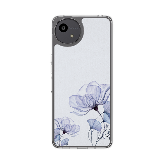スリムプロテクションケース［ Natural Flower - blue ］