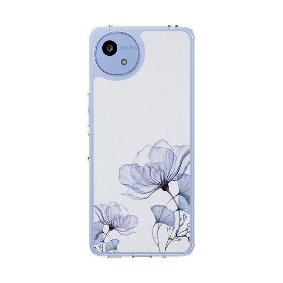 スリムプロテクションケース［ Natural Flower - blue ］