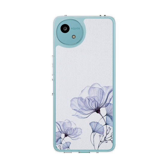 スリムプロテクションケース［ Natural Flower - blue ］