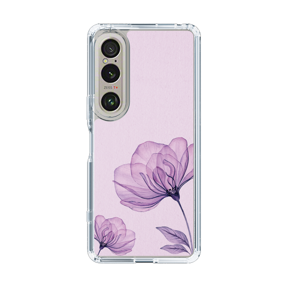 スリムプロテクションケース［ Natural Flower - Purple ］