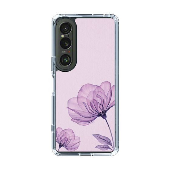 スリムプロテクションケース［ Natural Flower - Purple ］