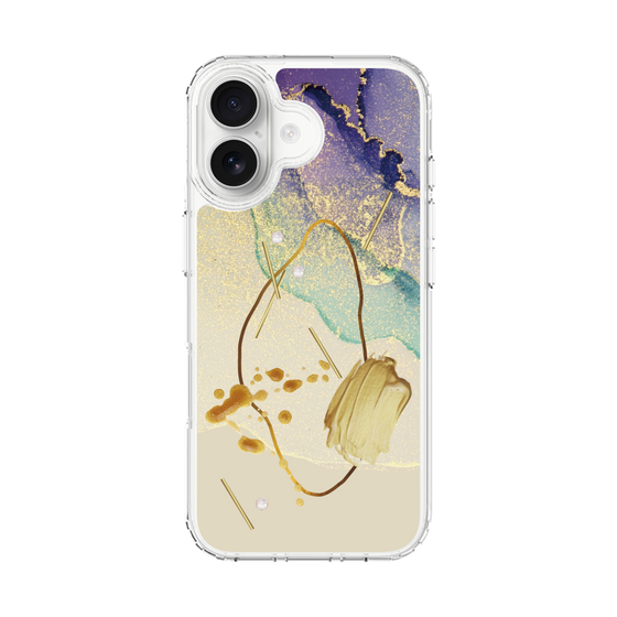 スリムプロテクションケース［ Marble Nuance Painting Purple ］