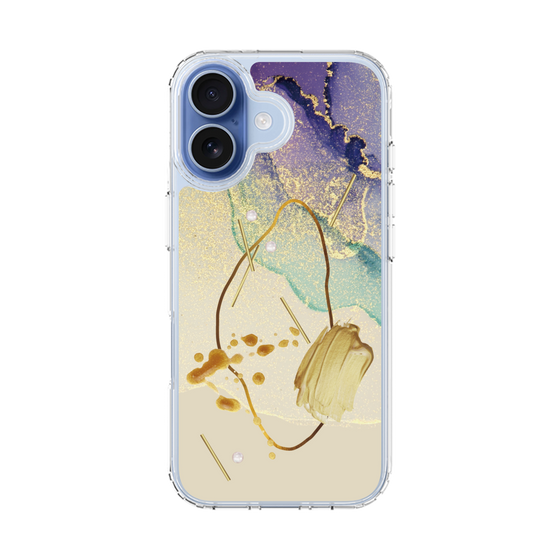 スリムプロテクションケース［ Marble Nuance Painting Purple ］