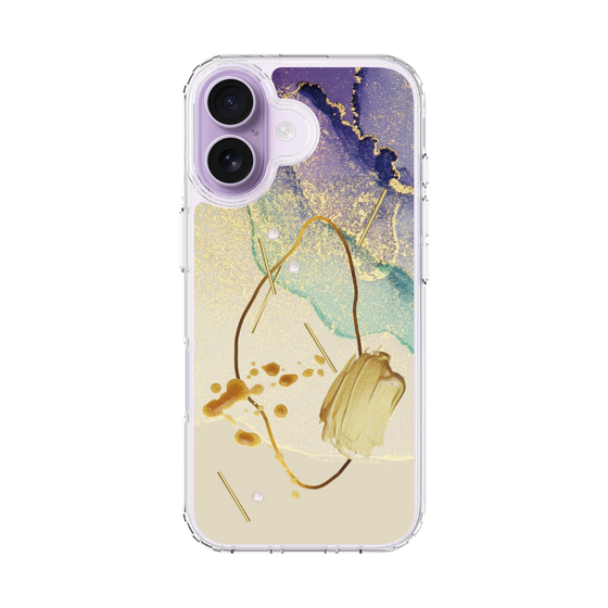 スリムプロテクションケース［ Marble Nuance Painting Purple ］