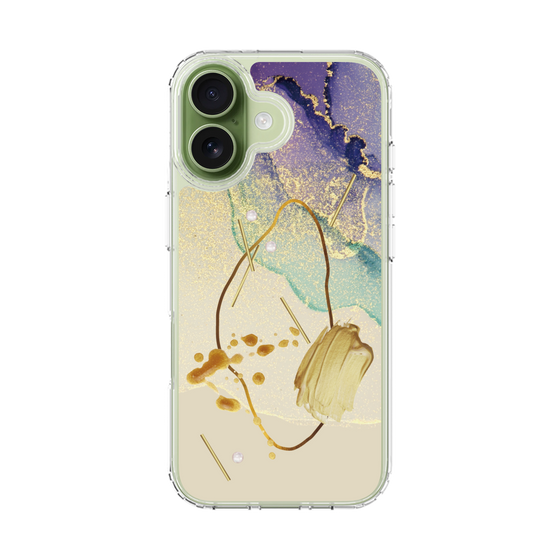 スリムプロテクションケース［ Marble Nuance Painting Purple ］
