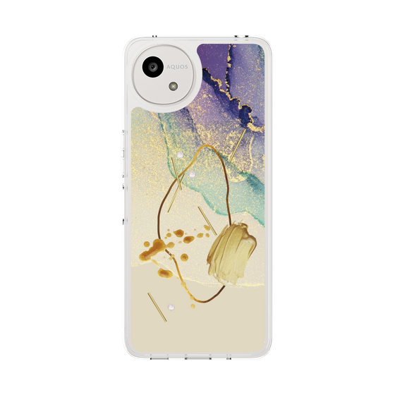 スリムプロテクションケース［ Marble Nuance Painting Purple ］