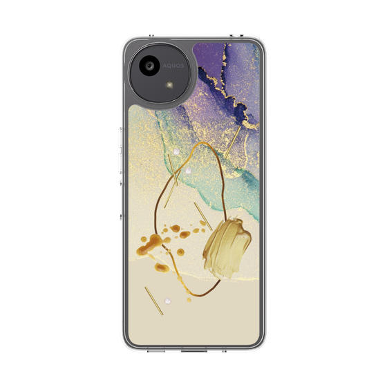 スリムプロテクションケース［ Marble Nuance Painting Purple ］