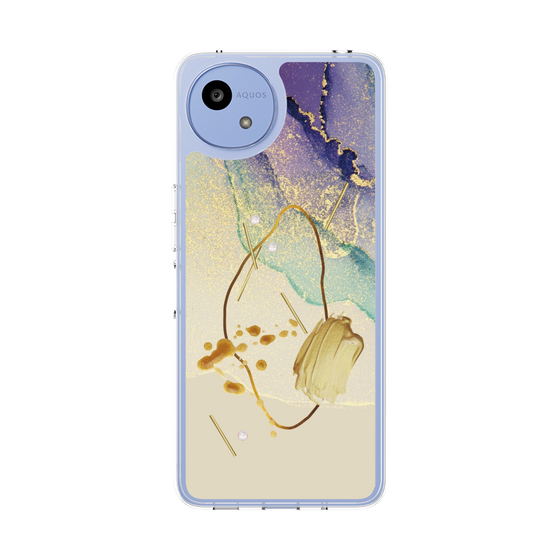 スリムプロテクションケース［ Marble Nuance Painting Purple ］
