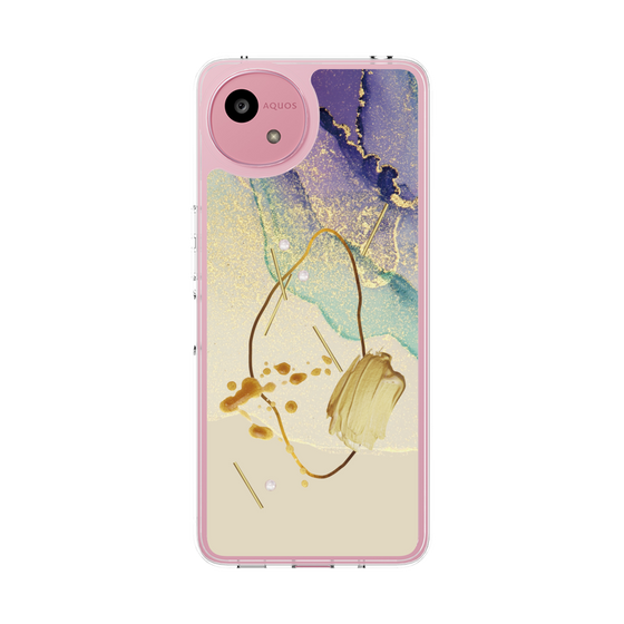 スリムプロテクションケース［ Marble Nuance Painting Purple ］