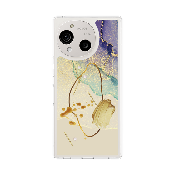 スリムプロテクションケース［ Marble Nuance Painting Purple ］