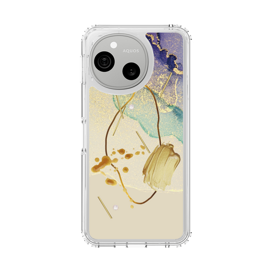 スリムプロテクションケース［ Marble Nuance Painting Purple ］