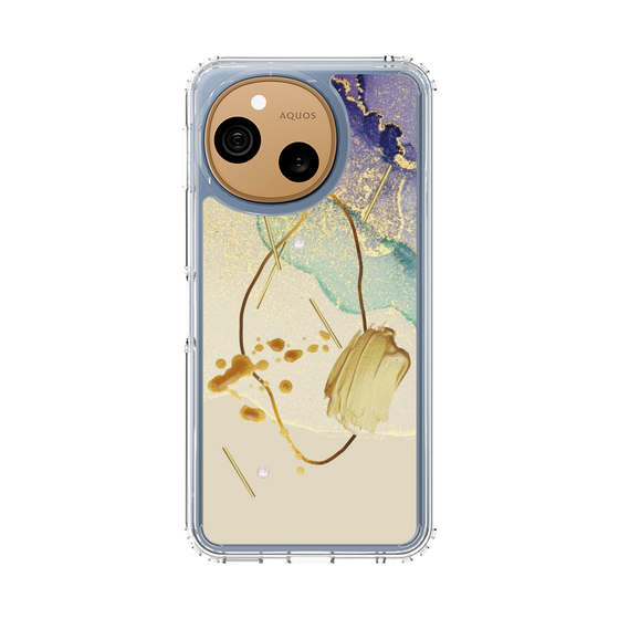 スリムプロテクションケース［ Marble Nuance Painting Purple ］