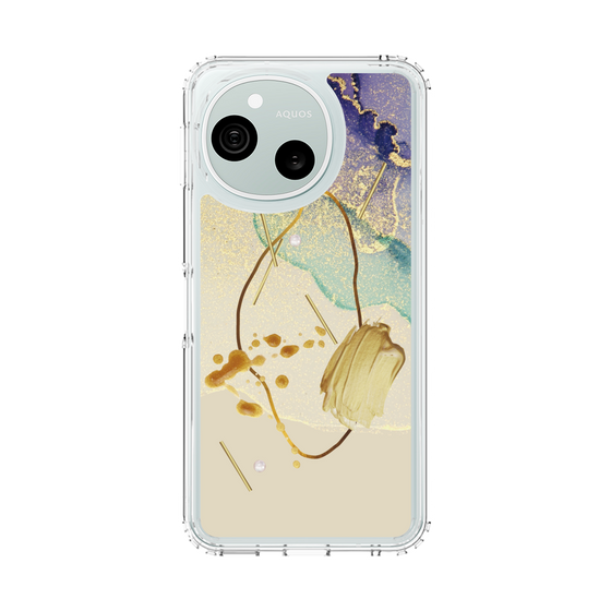 スリムプロテクションケース［ Marble Nuance Painting Purple ］