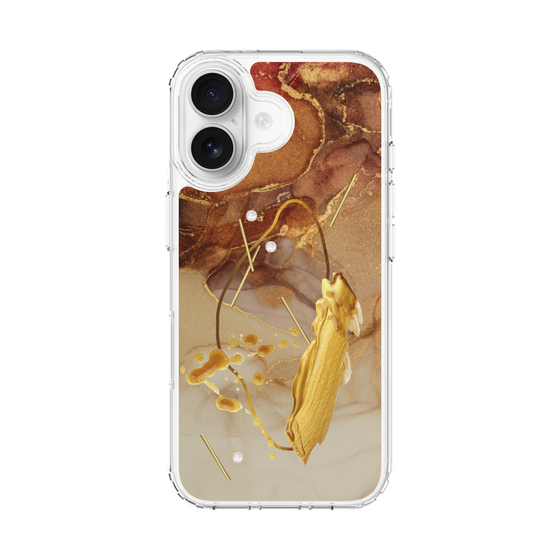 スリムプロテクションケース［ Marble Nuance Painting Brown ］
