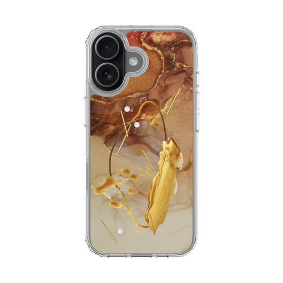スリムプロテクションケース［ Marble Nuance Painting Brown ］
