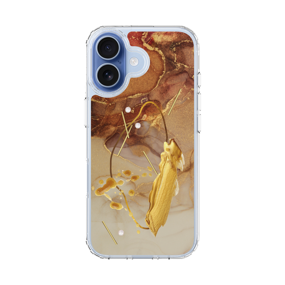スリムプロテクションケース［ Marble Nuance Painting Brown ］
