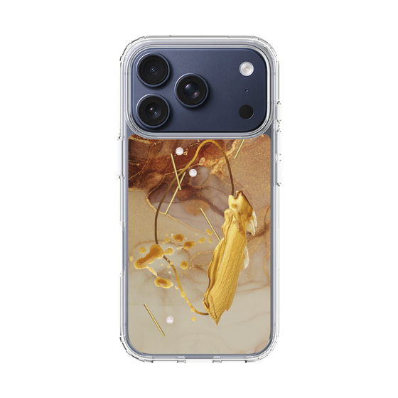 スリムプロテクションケース［ Marble Nuance Painting Brown ］