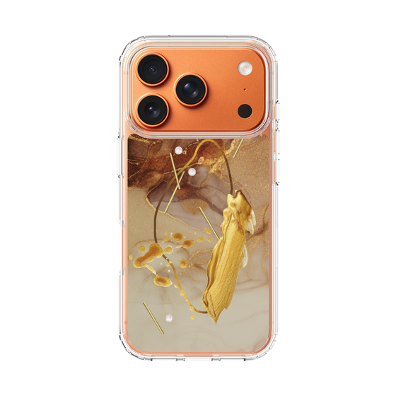 スリムプロテクションケース［ Marble Nuance Painting Brown ］